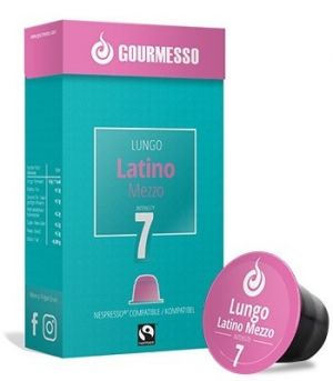 Lungo Latino Mezzo Fairtrade, Gourmesso – 10 kapsúl pre Nespresso kávovary