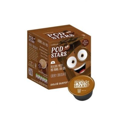 Čokoládový nápoj Podstars, Cafféluxe - 10 kapsúl pre Dolce Gusto kávovary