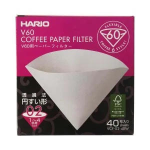 Papírové filtry Hario V60 02 pro 2 4 šálky balení 40 kusů magenta