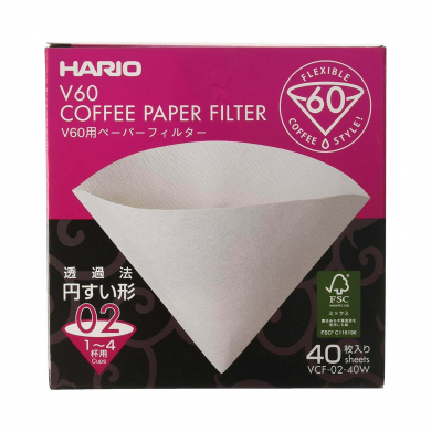 Papírové filtry pro Hario V60-02 - 100 ks