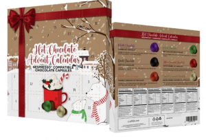 Adventný kalendár s horúcími čokoládami Cafféluxe - 24 kapsúl pre Nespresso kávovary - EXPIRACE 02/23