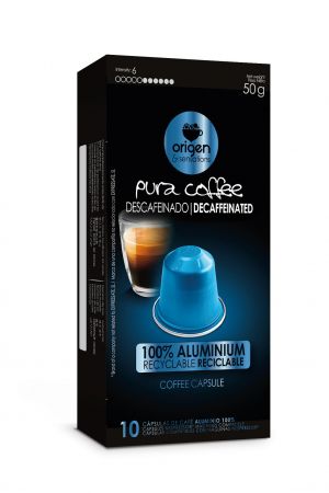 Pura Descafeinado, Origen Coffee - 10 kapsúl pre Nespresso kávovary