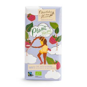 Chocolate from Heaven BIO ryžová biela VEGAN čokoláda s malinami 39% - 100g