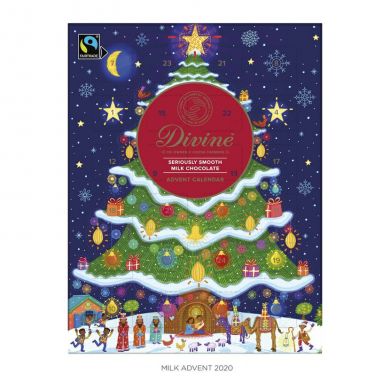 Adventný kalendár Divine - mliečna čokoláda 26% - 85 g