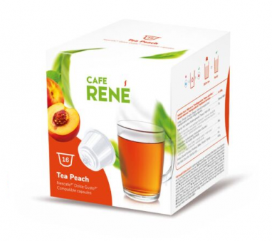 Café René Tea Peach (Broskvový čaj) - 16 kapsúl pre Dolce Gusto kávovary