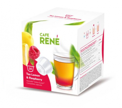 Café René Tea Lemon & Raspberry ( Citrónovo-malinový čaj) - 16 kapsúl pre Dolce Gusto kávovary
